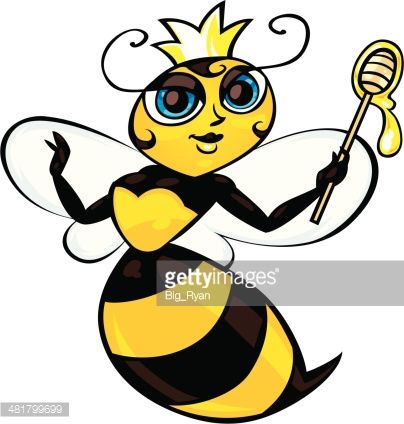 404x424 Cartoon Queen Bee Drawing Queen Bees, Vector Art