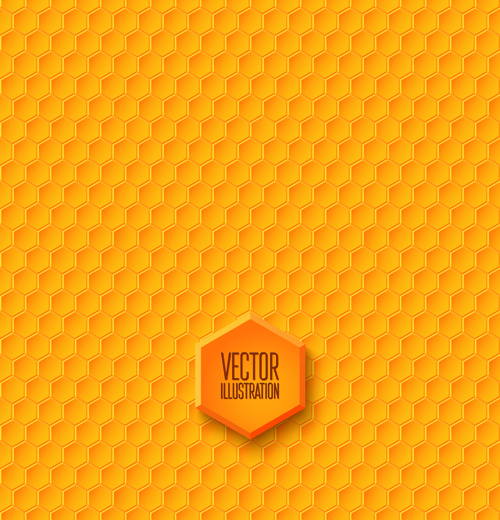 500x520 Honeycomb Yellow Seamless Pattern Vector Free Download