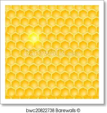 362x382 Art Print Of Seamless Abstract Honeycomb Pattern Barewalls