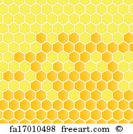 193x194 Free Art Print Of Bee On Sunflower And Honeycomb Vector. Bee On