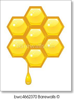 285x382 Art Print Of Honeycomb Vector Barewalls Posters Amp Prints