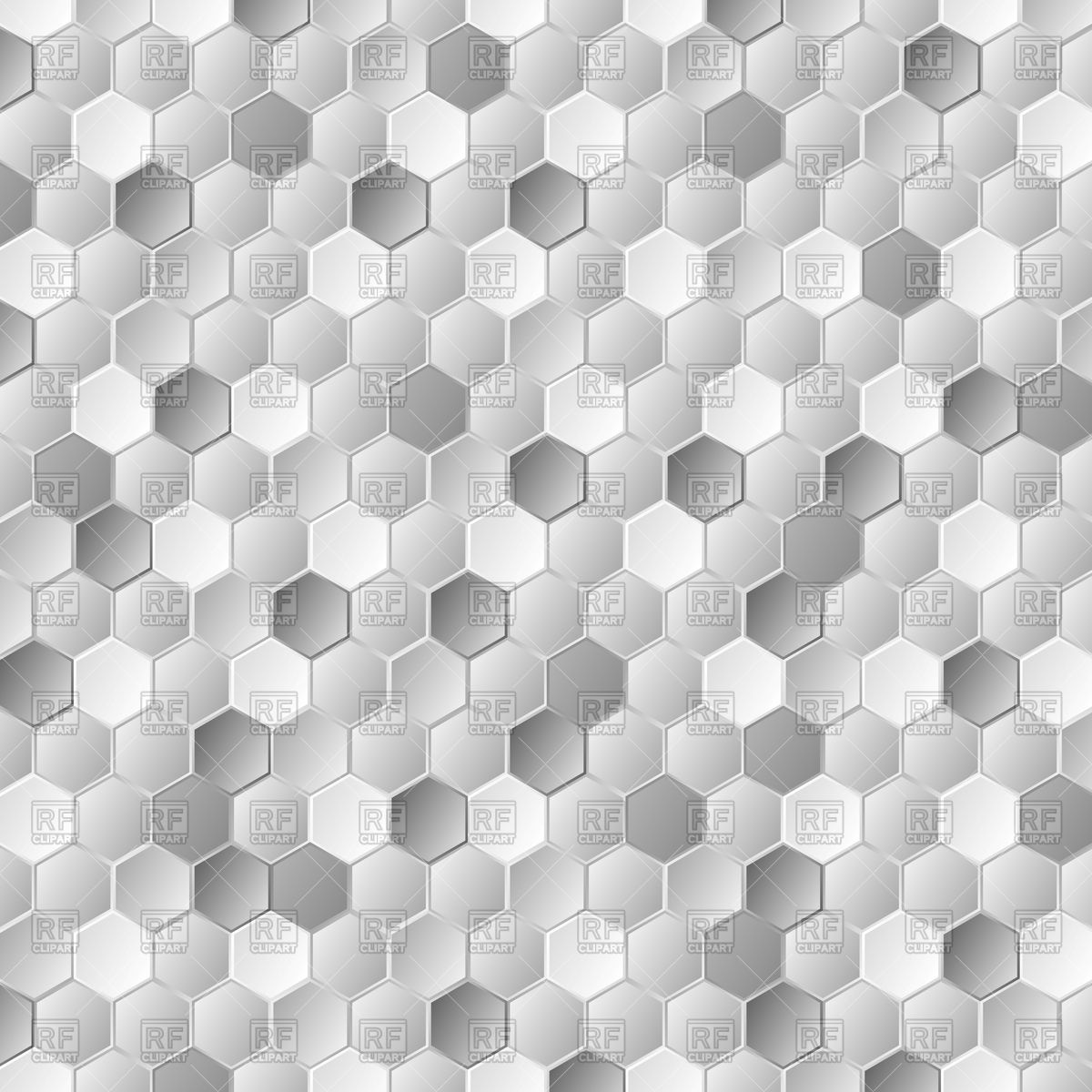 1200x1200 Grey Metallic Hexagons Pattern