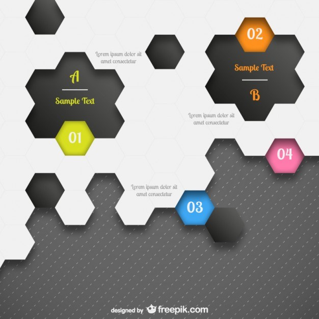 626x626 Honeycomb Infographic Template Free Vector 123freevectors