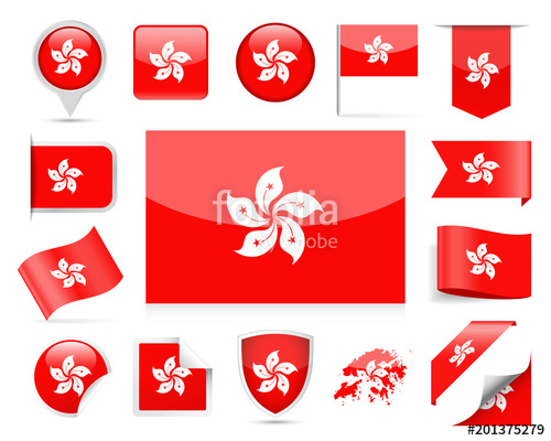 500x400 Hong Kong Flag Vector Set Stock Image And Royalty Free Vector