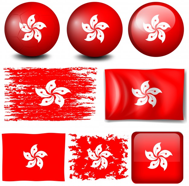 626x617 Hong Kong Flag On Many Objects Illustration Vector Free Download