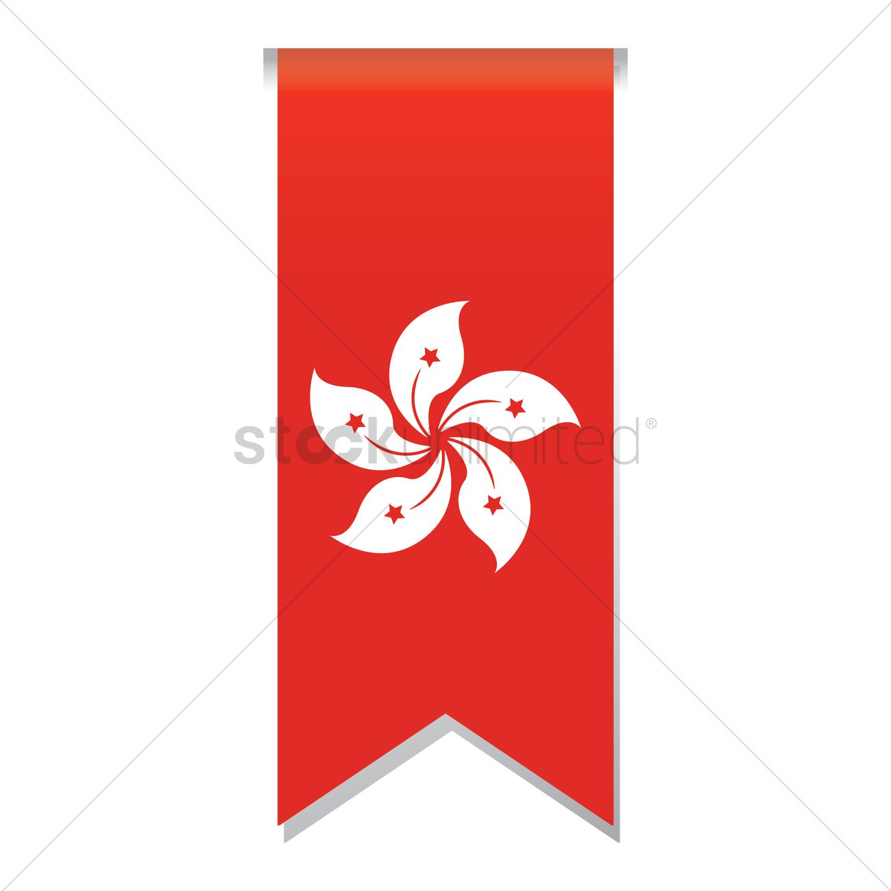 1300x1300 Hong Kong Flag Bookmark Vector Image
