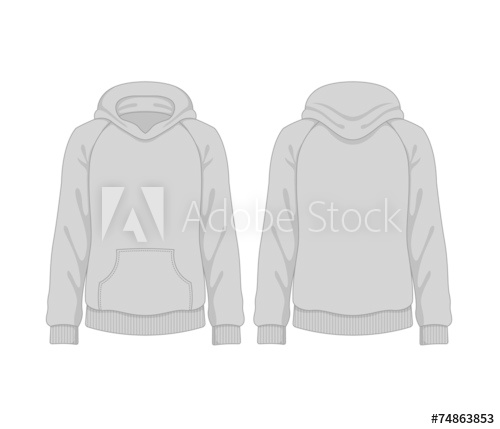500x429 Man Hoodie. Vector Template