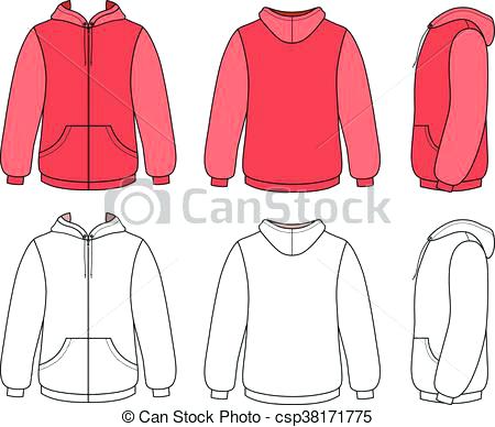 450x388 Free Vector Hoodie Template Unisex Sweater Front Side Back And