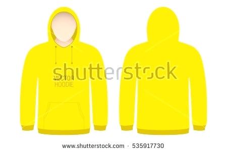 450x301 Yellow Vector Hoodie Template Model Man Dressed In A Isolated On