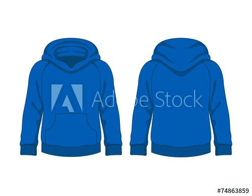 500x390 Hoodie Shirts Template Front And Back Views Stock Vector Free