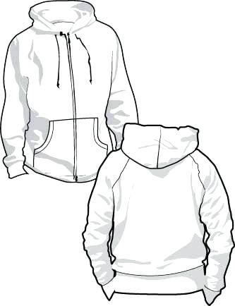 333x434 Free Vector Hoodie Template
