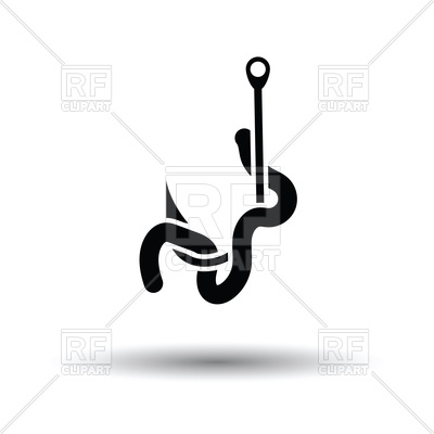 400x400 Icon Of Worm On Hook Vector Image Vector Artwork Of Plants And