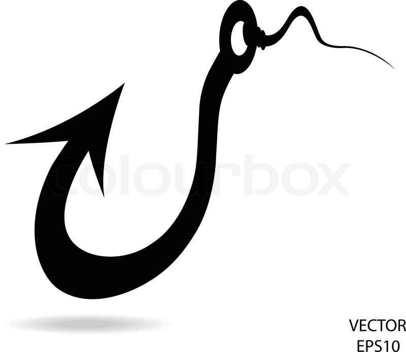 800x695 Perspective Fishing Hook Icon Stock Vector Colourbox