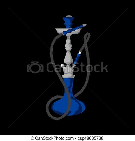 450x470 Hookah Vector Illustration For Print And Web.