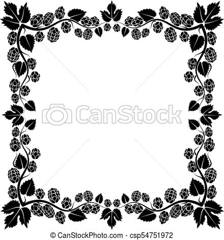 440x470 Frame With Hop Cones.