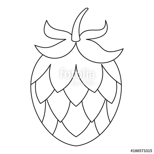 500x500 Hop Icon. Outline Illustration Of Hop Vector Icon For Web Stock