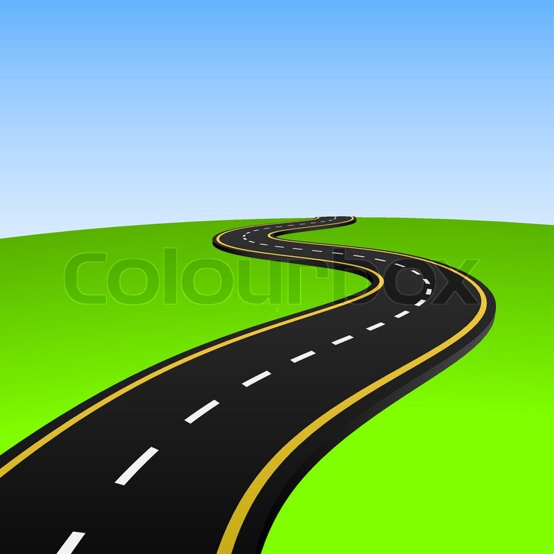 800x800 Vector Illustration Of Abstract Highway Going To Horizon. Stock