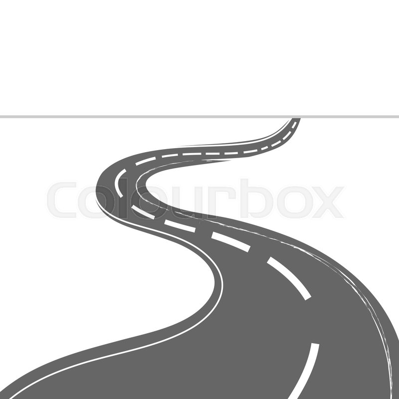 800x800 Beautiful Vector Illustration Of Driving A Winding Road