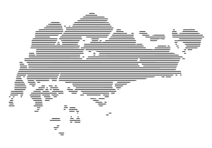 700x490 Horizontal Lines Singapore Map Vector
