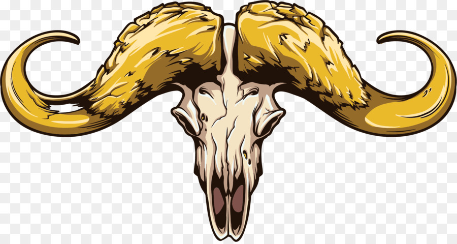 900x480 Skull Euclidean Vector Sticker Horn