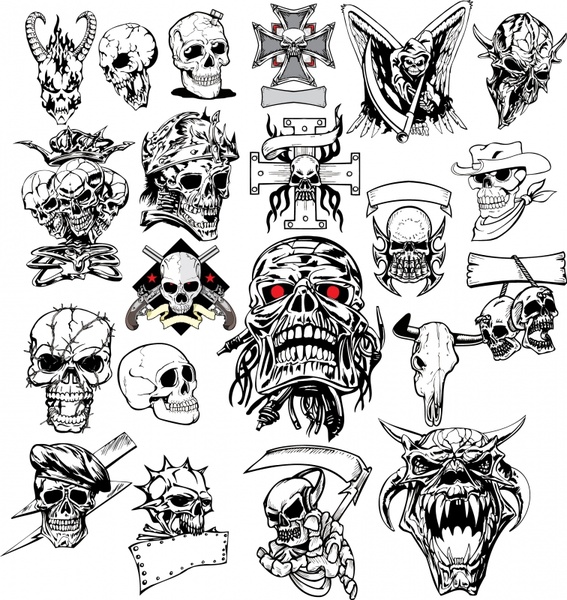 567x600 Horror Skull Picture Vector Free Vector In Encapsulated Postscript