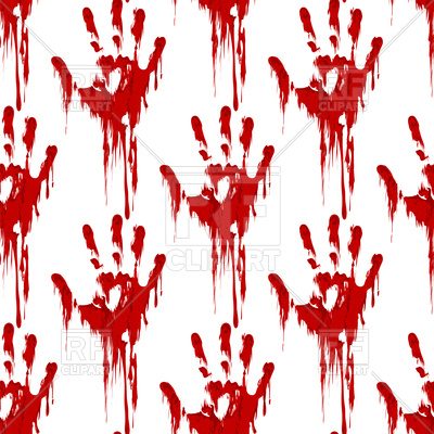 400x400 Bloody Hand Print Seamless Pattern Horror Background Vector Image
