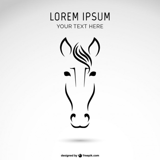626x626 Horse Face Logo Template Free Vector 123freevectors