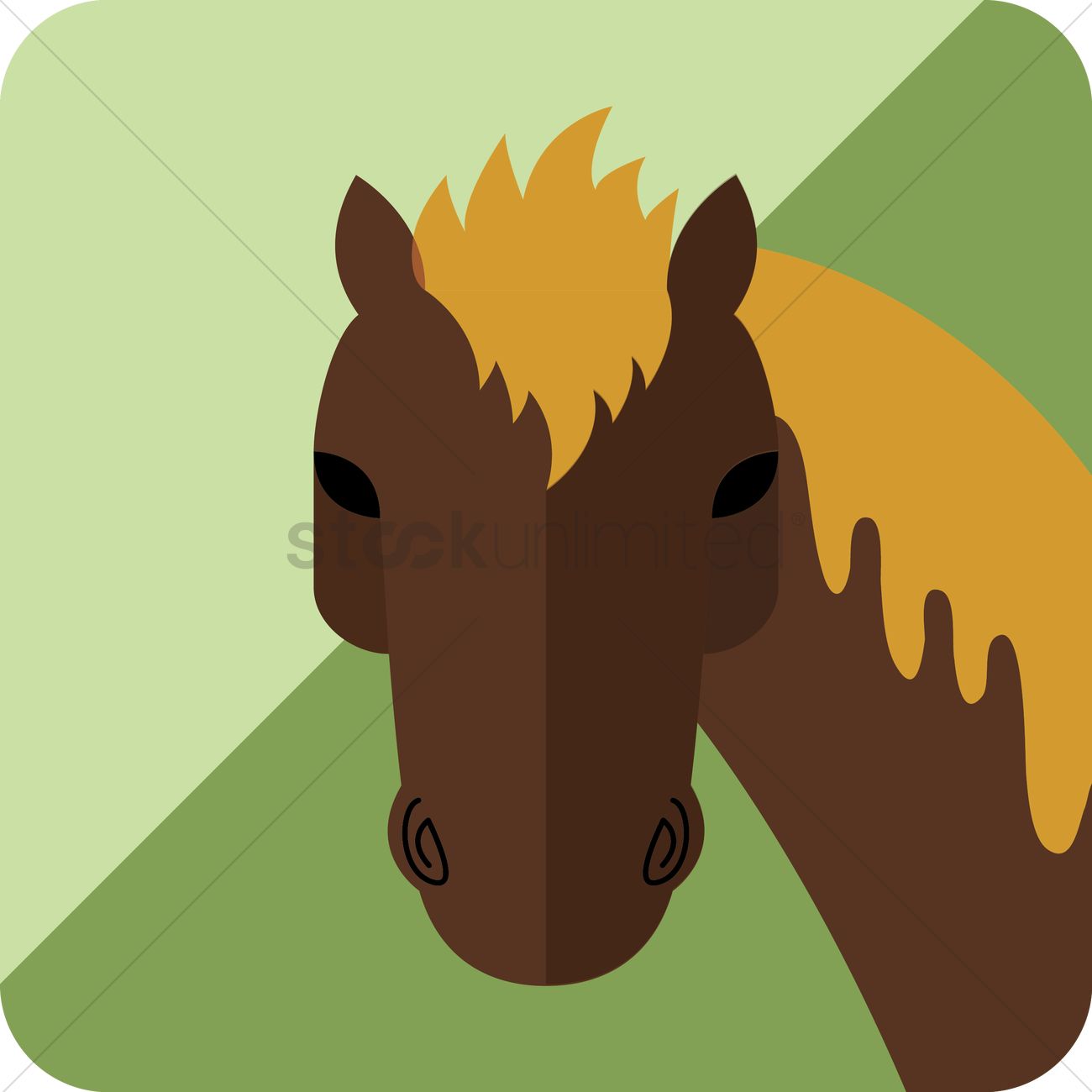 1300x1300 Horse Face Vector Image