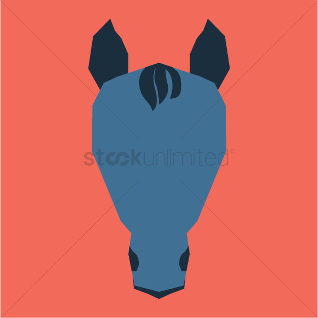 1300x1298 Silhouette Of Horse Face Vector Image