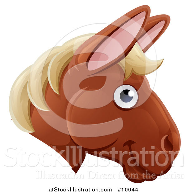 600x620 Vector Illustration Of A Happy Horse Face Avatar By