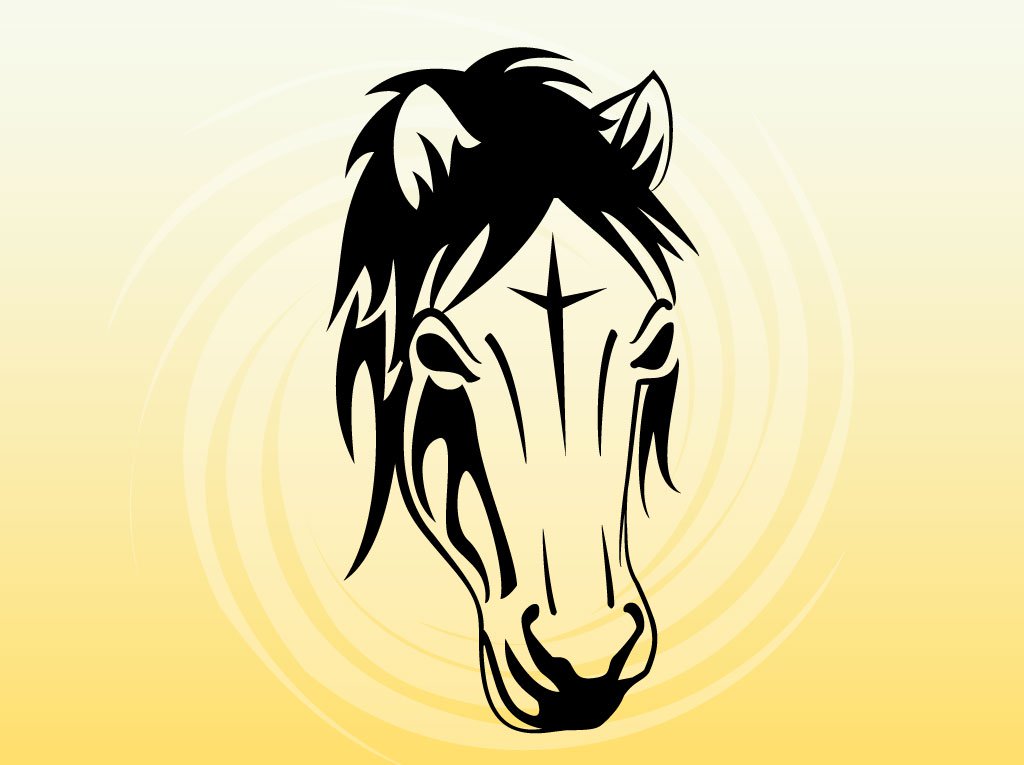 1024x765 Horse Head Vector Vector Art Amp Graphics