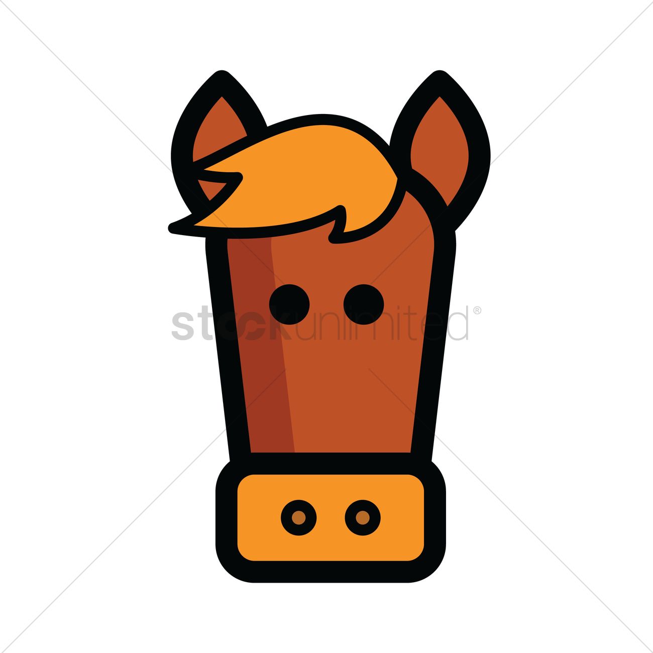 1300x1300 Horse Head Vector Image