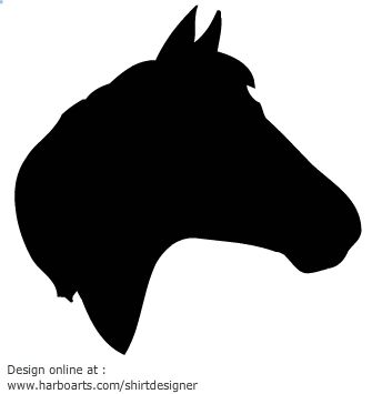 335x355 Silhouette Horse Head