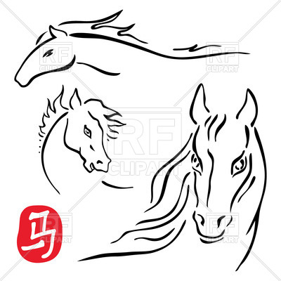 400x400 Sketch Of Horse Head Vector Image Vector Artwork Of Plants And