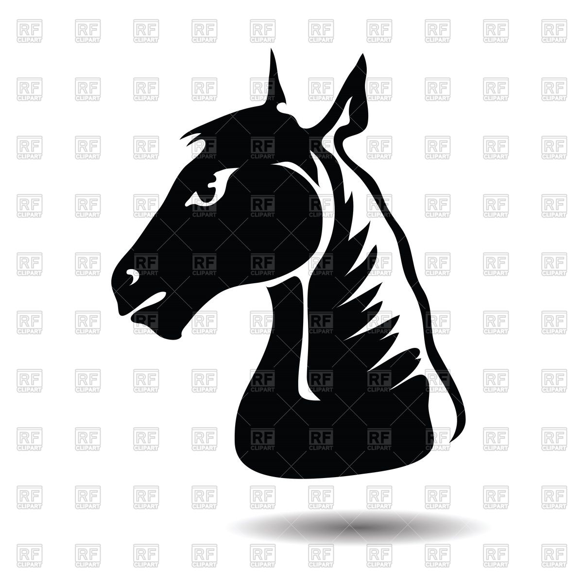 1200x1200 Stylized Silhouette Of Horse Head Vector Image Vector Artwork Of