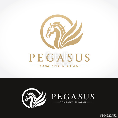 500x500 Pegasus Logo,animal Logo,horse Logo,vector Logo Template Stock