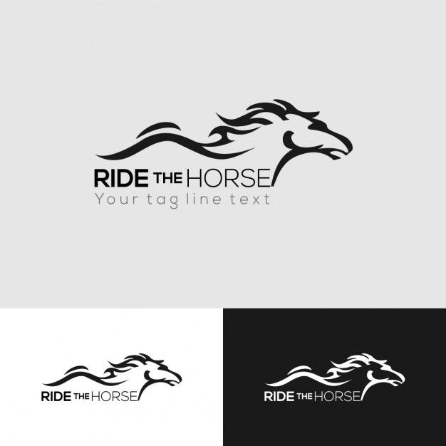 626x626 Ride With Horse Logo Free Vector Geometricheskie Logotip