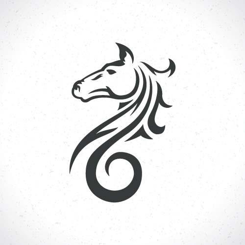 500x500 Vector Set Of Horse Logos Design 04 Free Download