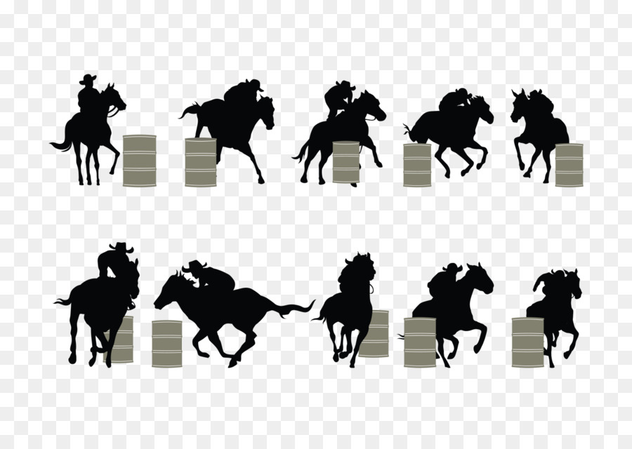 900x640 Horse Barrel Racing Silhouette