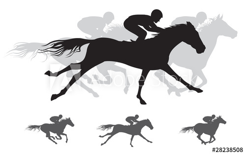 500x314 Horse Race Vector Silhouettes