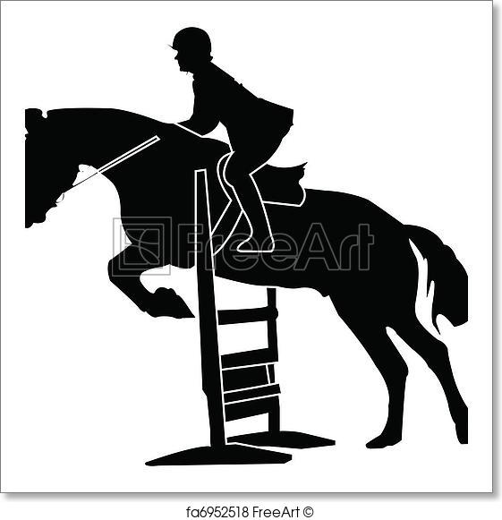 561x581 Free Art Print Of Horse Race Silhouette