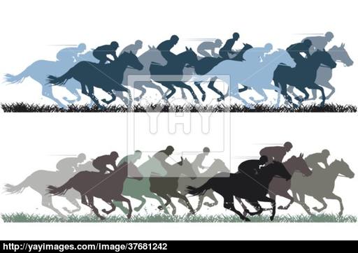 512x362 Horse Racing Vector