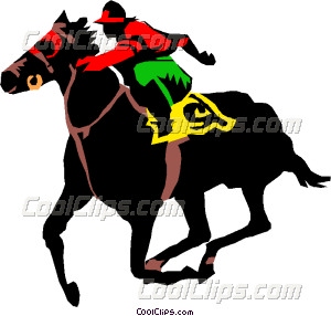 300x286 Horse Race Vector Clip Art