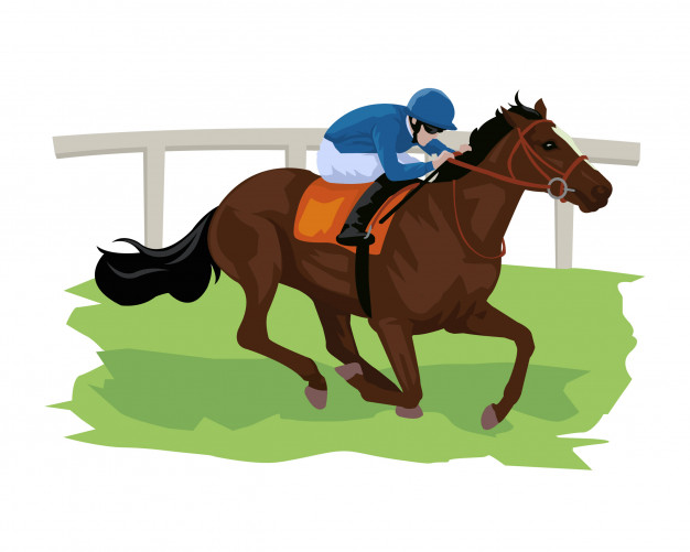 626x501 Cartoon Of Horse With Jockey In The Horse Racing Vector Premium