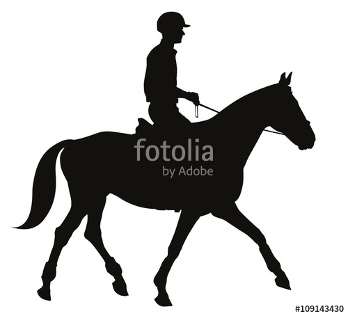 500x454 Horse Rider Vector Silhouette. Eps 10 Stock Image And Royalty