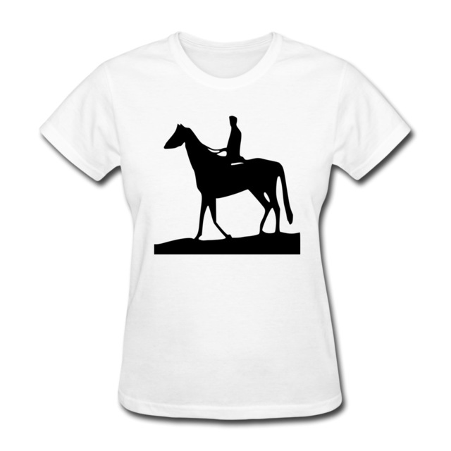 640x640 Good Quality 100% Cotton T Shirt Womens Horse Riding Vector 2