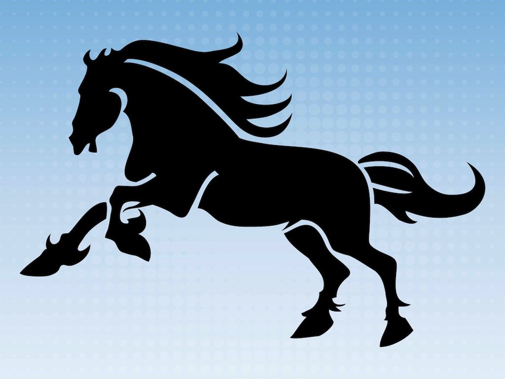 1024x768 Running Horse Silhouette Vector Art Amp Graphics