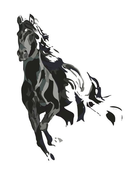 444x560 Draw Watercolor Horse Eps Format Free Vector Download