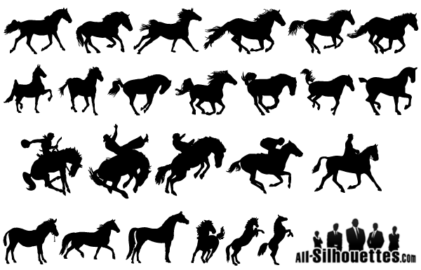 600x385 Free Free Vector Horse Silhouettes Pack Psd Files, Vectors