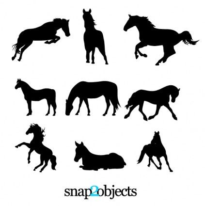 423x425 Horse Vector Free (10 Images)